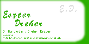 eszter dreher business card
